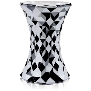 KARTELL tabouret STONE MÉTALLISÉS PRECIOUS COLLECTION (Chrome - Polycarbonate métallisé) pas cher