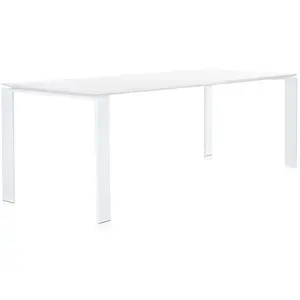 KARTELL table pour extérieur FOUR OUTDOOR (L 223 cm - Acier verni blan... pas cher