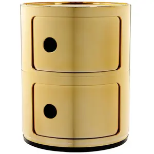 Comparateur de prix : Meuble de rangement Componibili - KARTELL - 2 tiroirs - Or