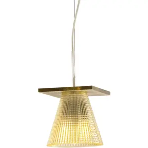 Comparateur de prix : KARTELL lampe à suspension LIGHT-AIR (Version sculpté ambre - Technopo...