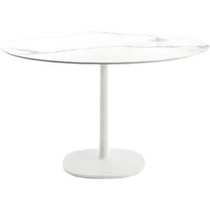 KARTELL table MULTIPLO avec plateau rond Ø 118 cm et grande base carré... pas cher