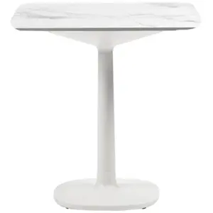 KARTELL table MULTIPLO avec plateau carré 78 cm arrondie et petite bas...