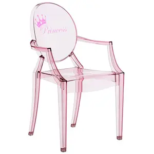 Kartell Lou Ghost Chaise, rose, 2.7 x 37 x 63 cm