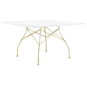 KARTELL table carrée GLOSSY 130 x 130 cm (Blanc - MDF laqué en polyest...