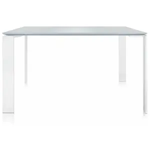 Table à manger blanc 128x128 Four tavolo - Kartell pas cher