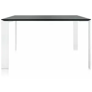 Table à manger blanc et noir 128x128 Four tavolo - Kartell pas cher