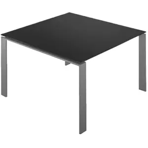 KARTELL table FOUR SOFT TOUCH 128x128xH72 cm (Plateau noir - Peids en ...