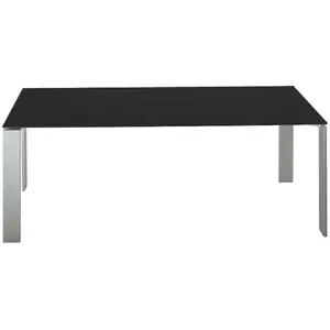 KARTELL table FOUR SOFT TOUCH 190x79xH72 cm (Plateau noir - Peids en a...