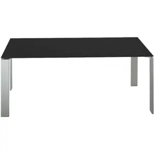 KARTELL table FOUR SOFT TOUCH 158x79xH72 cm (Plateau noir - Peids en a...