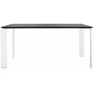 Table à manger blanc et noir 158x79 Four tavolo - Kartell pas cher