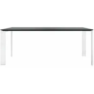 Table à manger blanc et noir 190x79 Four tavolo - Kartell