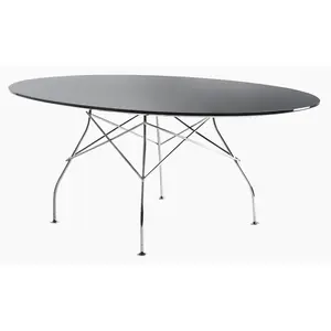 KARTELL table ovale GLOSSY 194 x 120 cm (Noir - MDF laqué en polyester...Vendu parmade-in-design