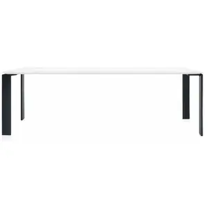 Table à manger noir et blanc 223x79 Four tavolo - Kartell