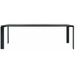 Table à manger noir 223 x 79 cm Soft Touch Four Tavolo - Kartell pas cher