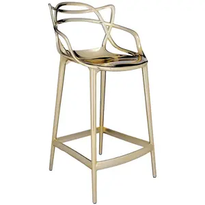 Comparateur de prix : Chaise de bar dorée 65 cm Masters - Kartell