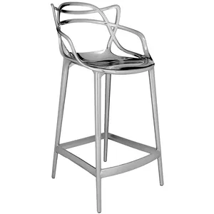 Comparateur de prix : Chaise de bar argentée 65 cm Masters - Kartell