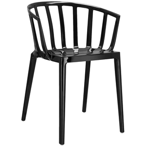 Comparateur de prix : Kartell Set De 2 Chaises Avec Accoudoirs Venice (Noir - Polycarbonate ...