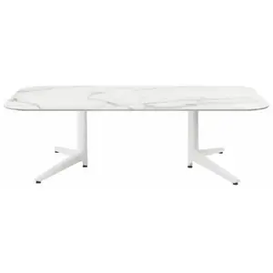 Table basse effet marbre blanc 180x90 Multiplo - Kartell