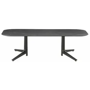 Table basse effet marbre noir 180x90 Multiplo - Kartell