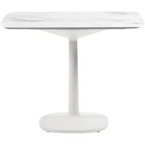 KARTELL table MULTIPLO avec plateau carré 118 cm arrondie et grande ba...