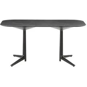 KARTELL table MULTIPLO XL avec plateau rectangulaire 158x90 cm (Noir -...