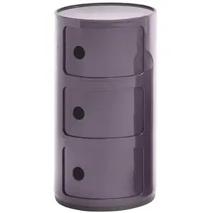 Kartell Componibili, Conteneur 3 éléments, Violet, Base ronde pas cher