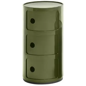 Comparateur de prix : Kartell Table De Chevet Componibili À Trois Éléments (Vert - Abs)