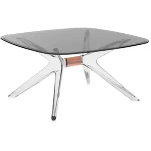 KARTELL table basse BLAST avec plateau carré (Plateau fumé, structure ...