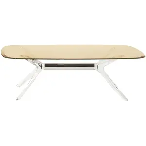 KARTELL table basse BLAST avec plateau rectangulaire (Plateau jaune, s...