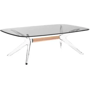 KARTELL table basse BLAST avec plateau rectangulaire (Plateau fumé, st...