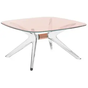 KARTELL table basse BLAST avec plateau carré (Plateau rose, structure ...Vendu parmyareadesign