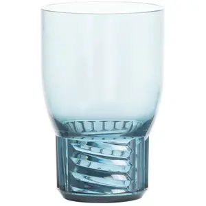 Kartell 01513AZ Verre à eau, Plastique, Bleu Ciel, 8,5 x 8,5 x 13 cm