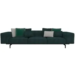 KARTELL canapé à 3 places LARGO (Vert - Tissu Gubbio et acier peint)