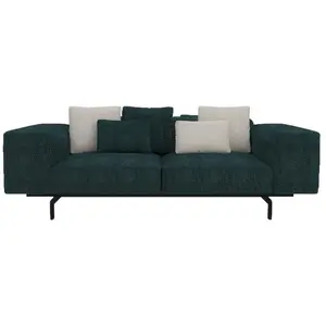 KARTELL canapé à 2 places LARGO (Vert - Tissu Gubbio et acier peint)