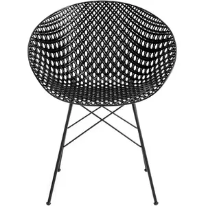 Comparateur de prix : Kartell Chaise Smatrik (Noir / Noir - Polycarbonate Coloré Dans La Ma...