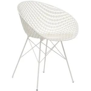 Kartell Chaise Smatrik (Blanc / Blanc - Polycarbonate Coloré Dans La ... pas cher