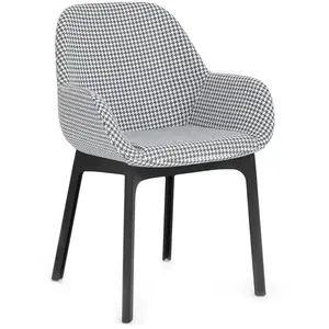 Chaise avec accoudoirs gris Clap - Kartell pas cher
