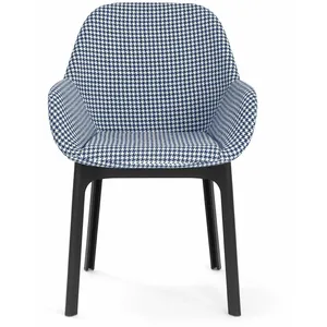 Chaise avec accoudoirs bleu Clap - Kartell
