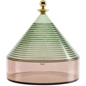 Comparateur de prix : Boite de rangement vert et rose Trullo - Kartell