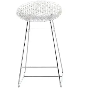 Comparateur de prix : Kartell Smatrik Stool, Tabouet, Cristal avec Structure chromée