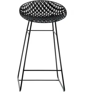 Kartell Smatrik Stool, Tabouet, Noir avec Structure Noire pas cher