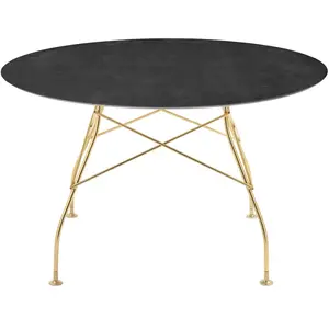 Table Glossy - bronze vielli - doré - rond Kartell