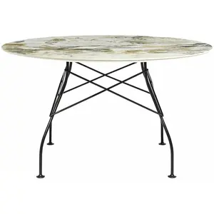 Table Glossy - rond - noir - Symphonie Kartell