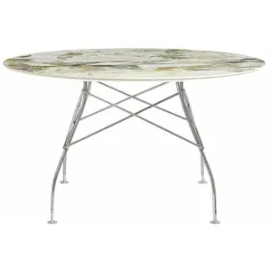 Table Glossy - Symphonie - chrome - rond Kartell pas cher