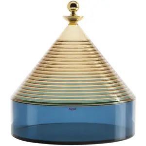 Comparateur de prix : Boite de rangement bleu et jaune Trullo - Kartell