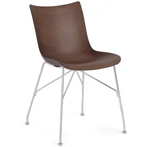 Kartell Chaise P/Wood Smart Wood (Foncé, Base Chromée - Frêne Et Ac... pas cher