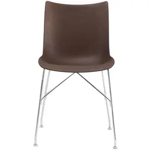 Comparateur de prix : Chaise P/Wood - bois foncé/chrome Kartell
