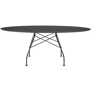 Table Glossy - marbre noir - noir - oval Kartell