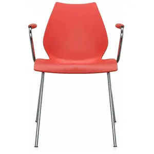Kartell Maui, Fauteuil, Pourpre rouge, Lot de 2 pas cher