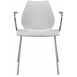 Chaise avec accoudoirs grise Maui - Kartell pas cher